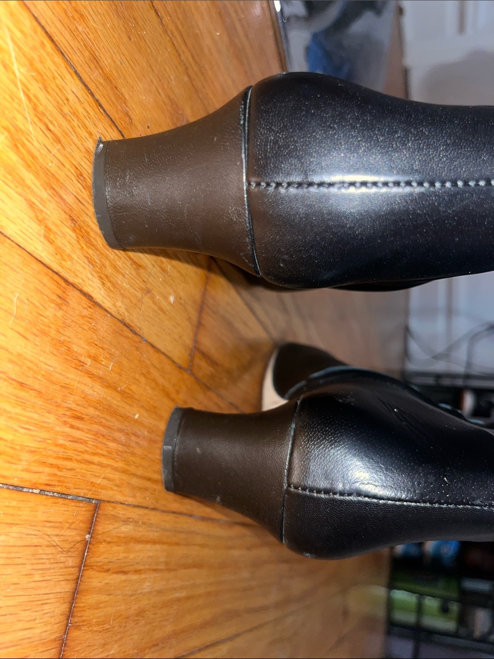 STAUD Wally Black Pointed Toe GOAT Leather Booties - Picture 9 of 13